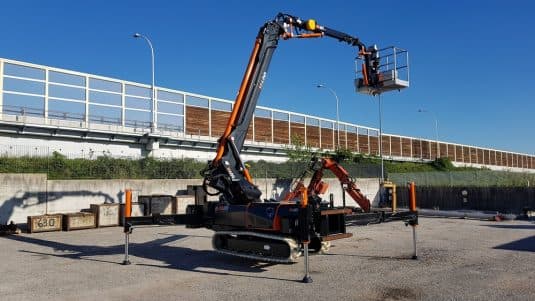Kompakter BG Lift M400 Miniraupenkran für Bau- und Montagearbeiten