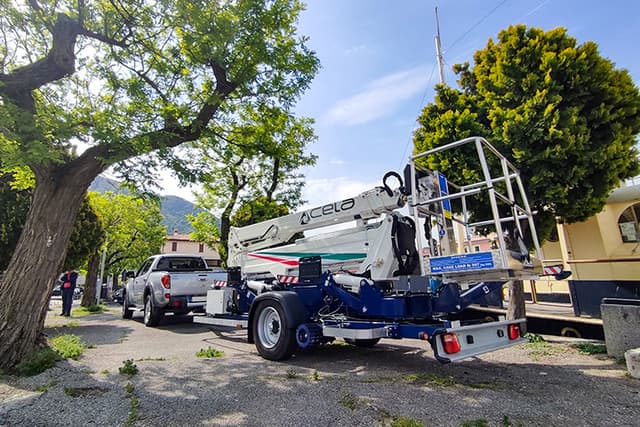 Cela DT25 Trailer hoogwerker voor gevelonderhoud, montage en bouw