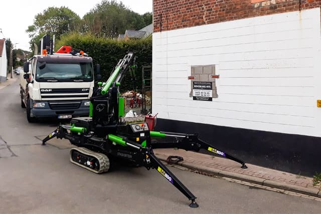 BG Lift M250 Li-ion compacte minikraan voor moeilijk bereikbare plaatsen en beperkte ruimtes