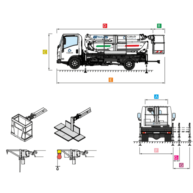 Cela DT Truck 25 Auto-Hubarbeitsbühne für flexible Höhenarbeiten auf Baustellen