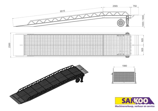 Saurus PYR-TW mobiele laadbrug voor het laden en lossen van vrachtwagens