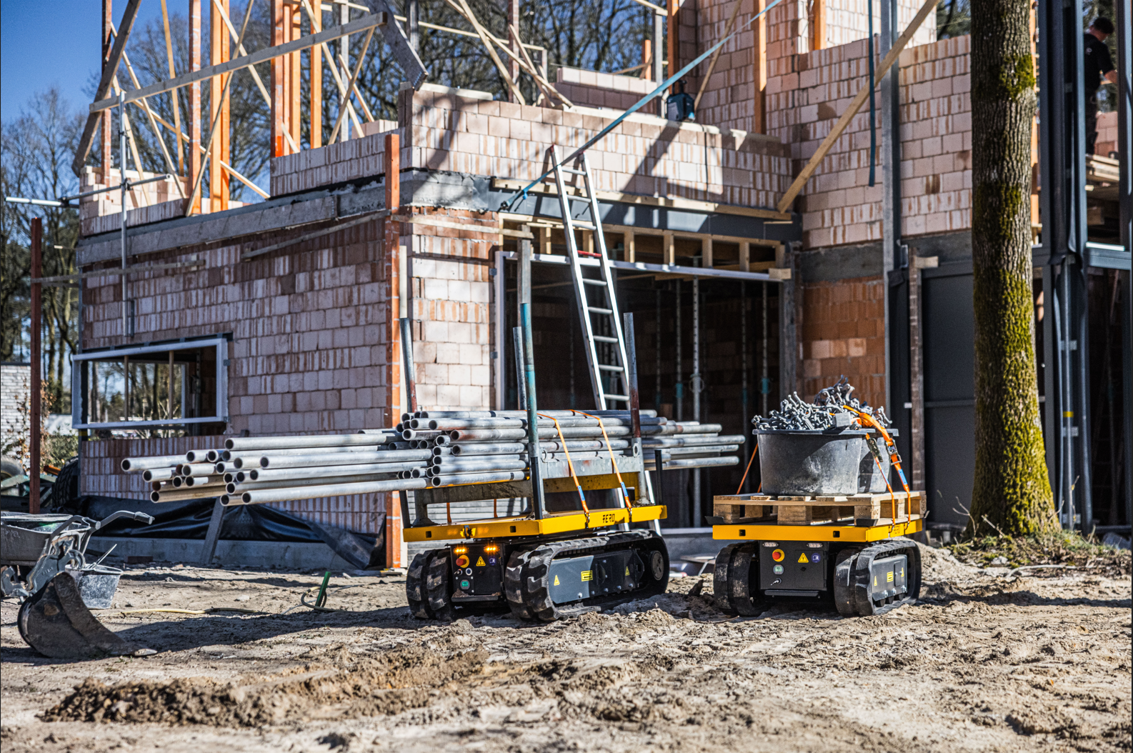 Fero rupstransportcarrier met afstandsbediening voor zwaar materiaaltransport op locatie